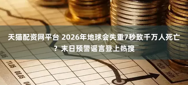 天猫配资网平台 2026年地球会失重7秒致千万人死亡？末日预警谣言登上热搜